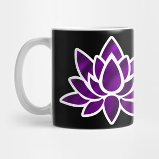 Purple Marble Lotus Flower Mug